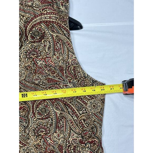 Pendleton Classic Lined Vest - Rust Multi Paisley - Rayon Size 12 - Picture 6 of 8